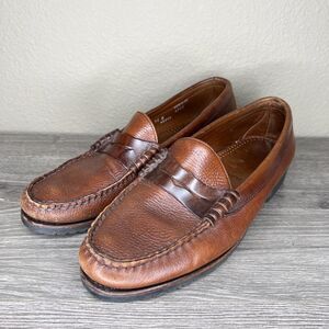 Allen Edmonds Brown Leather Holton Slip On Penny Loafers Men’s 11 D